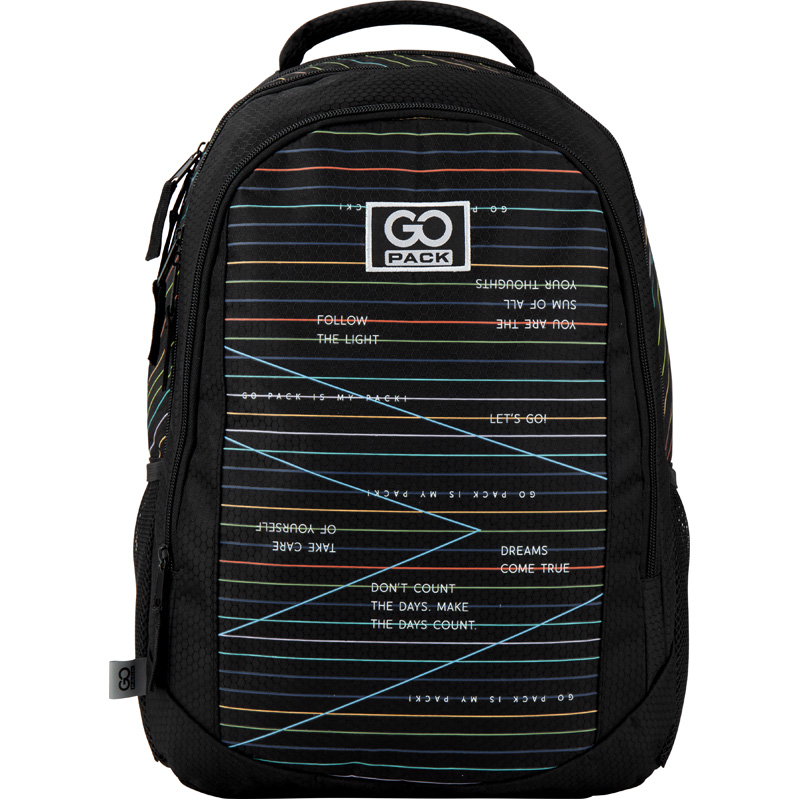 

Рюкзак GoPack Education Stripes 43x30x16 см 21 л черный (GO20-133M-2)