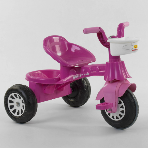 

Велосипед детский трехколесный Pilsan 07-140 с пластиковыми колесами и прорезиненной накладкой Малиновый (IG76442)