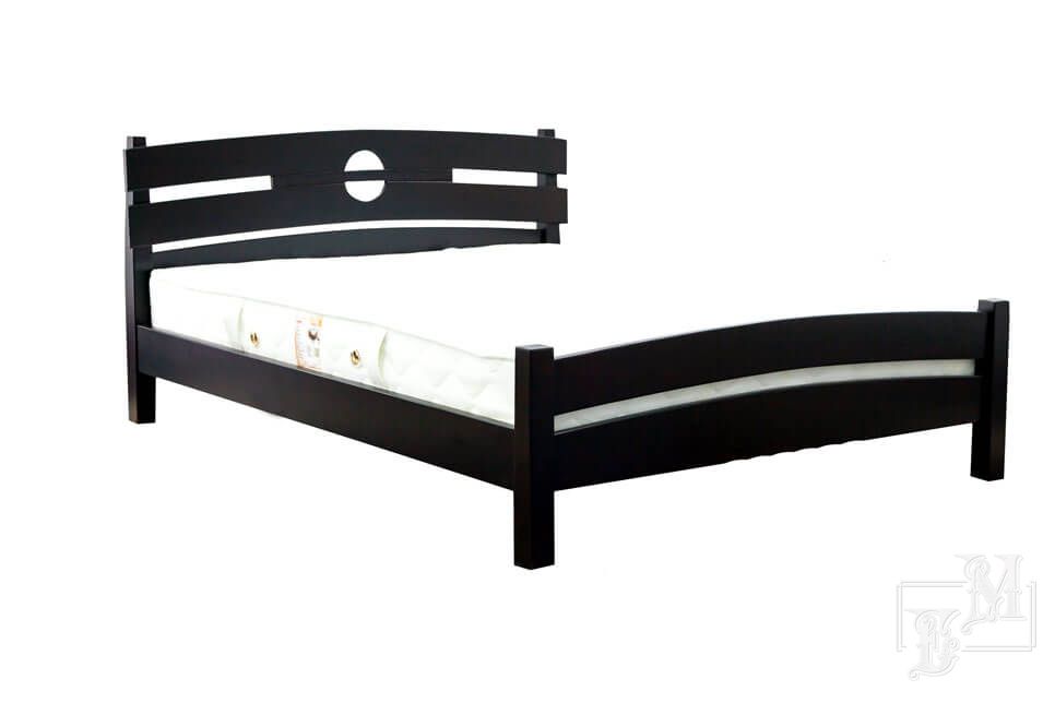 

Кровать полуторная из натурального дерева в спальню Акира 120х200 Елисеевская мебель