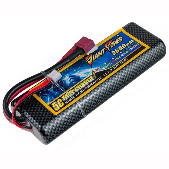 

Аккумулятор Giant Power Li-Pol 2600mAh 7.4V 2S 35C Hardcase 25x46x138мм T-Plug
