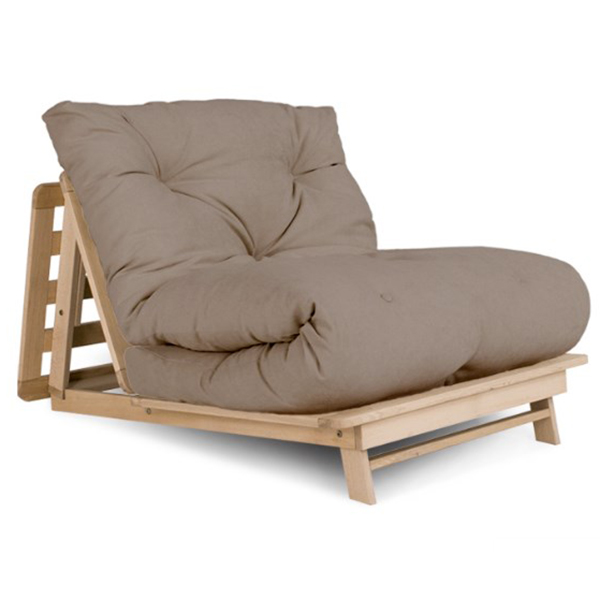 

Кресло футон в гостиную из массива дерева бук Layti Woodman без покрытия/бежевый
