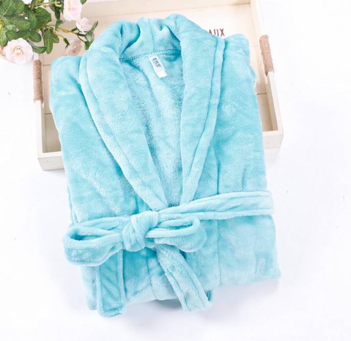 

Халат Softy  плюшевый голубой, Халат Softy S плюшевый голубой