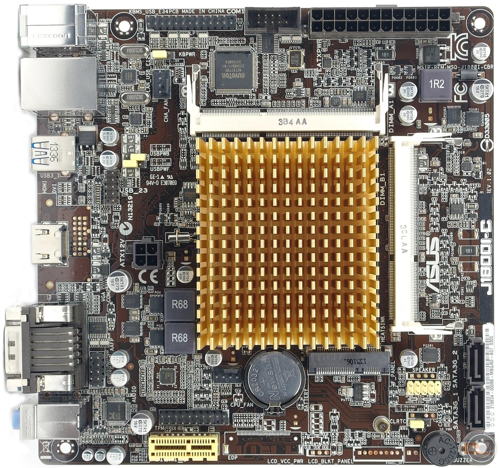 

Материнская плата ASUS J1800I-C (Integrated CPU, PCI-Ex16), factory refurbished