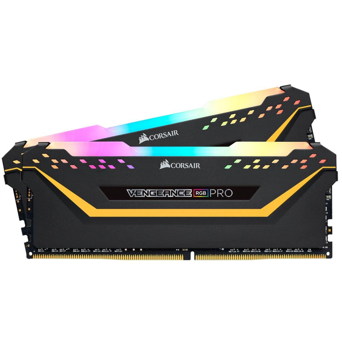 

Модуль памяти Corsair DDR4 16Gb (2x8GB) 3200 Vengeance RGB Pro Black (CMW16GX4M2C3200C16-TUF)