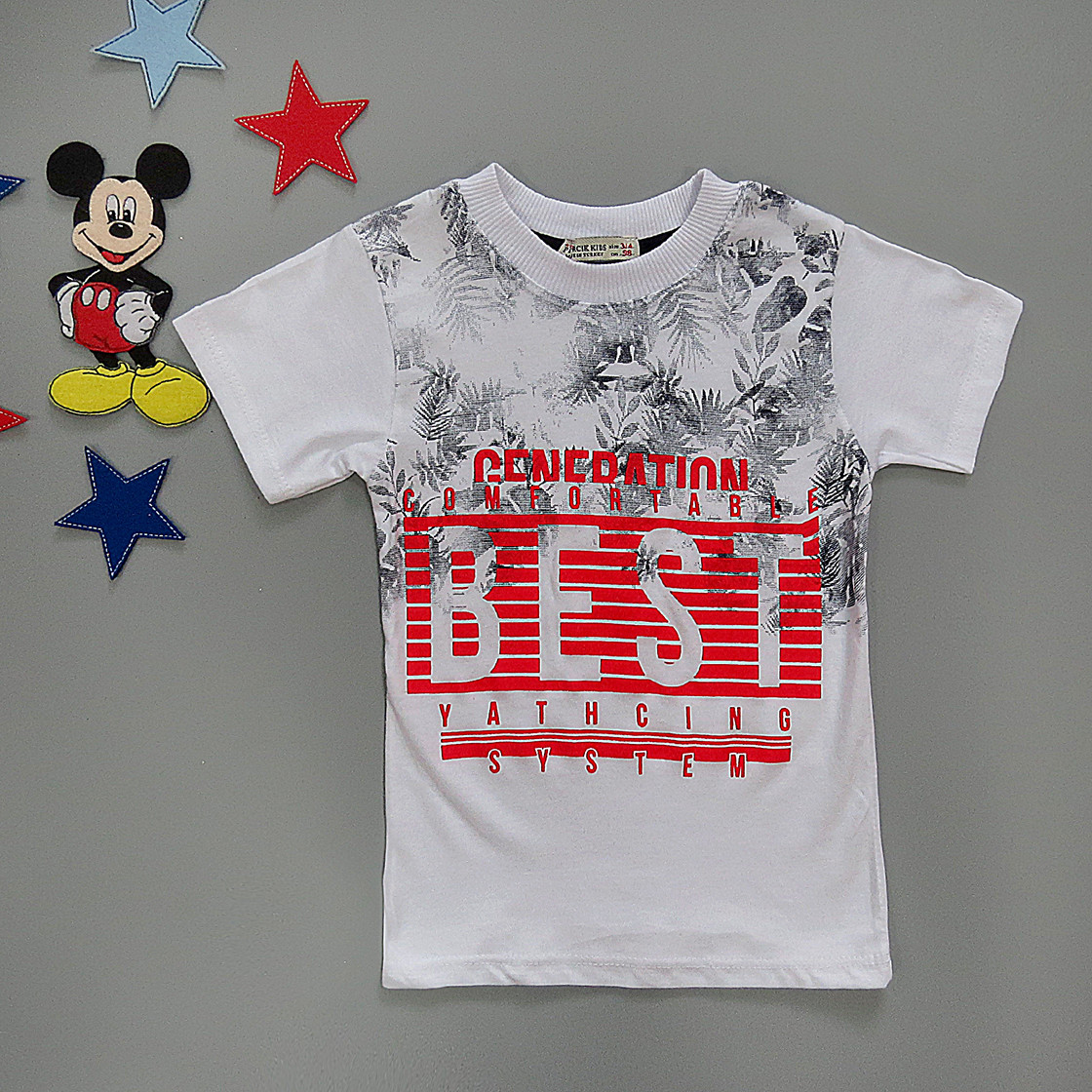 

Футболка Pitircik kids для мальчика 98 см Белая 17891