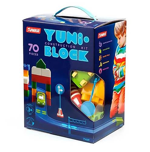 

Конструктор детский "YUNI-BLOK" 70 деталей (коробка) ЮНИКА (Юника)