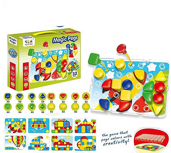 

Мозаика "Magic Pegs" 32 детали AToys (TLH26)