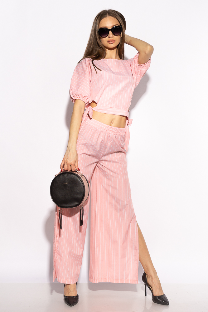 

Костюм брючный в полоску Time of Style 215P025  Розовый, Костюм брючный в полоску Time of Style 215P025 40 Розовый