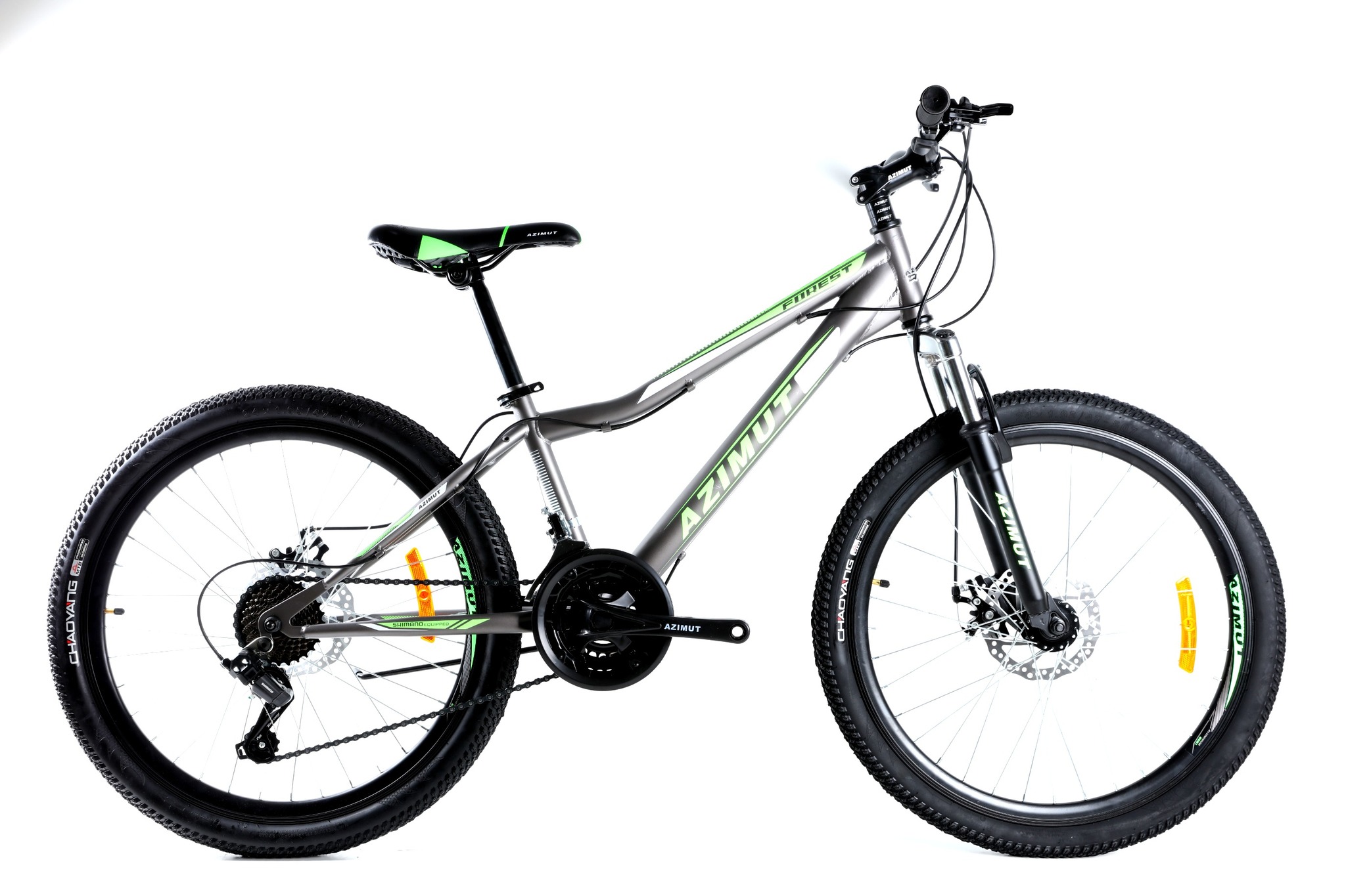 

Велосипед Azimut Forest 2021 Shimano 26" 13" Grey / Green (Forest/GFRD)