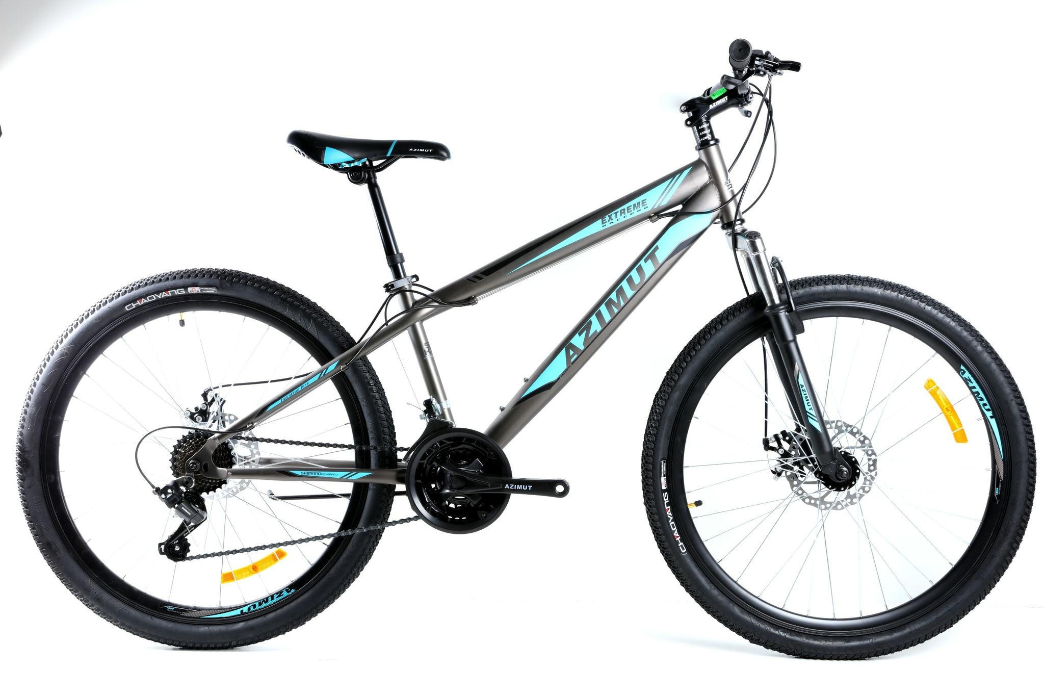 

Велосипед Azimut Extreme 2021 Shimano 26" 14" Grey / Blue (Extreme/GFRD)
