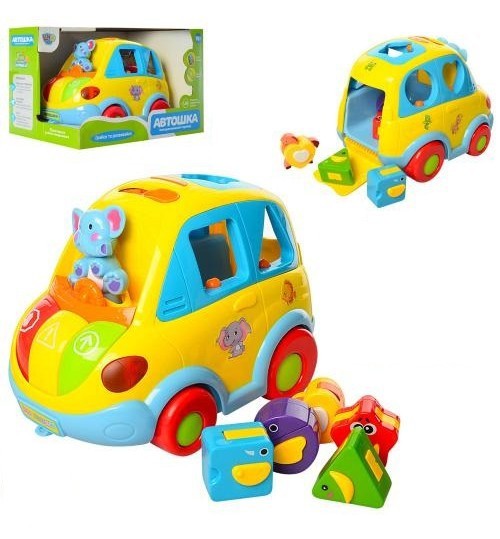 

Детская игрушка Limo Toy "Автошка", 9198 UA Машинка, Обуч (Цв,Фигуры), Муз-Зв (Укр), Сортер, Ездит,Свет, 26-17-17,5 см