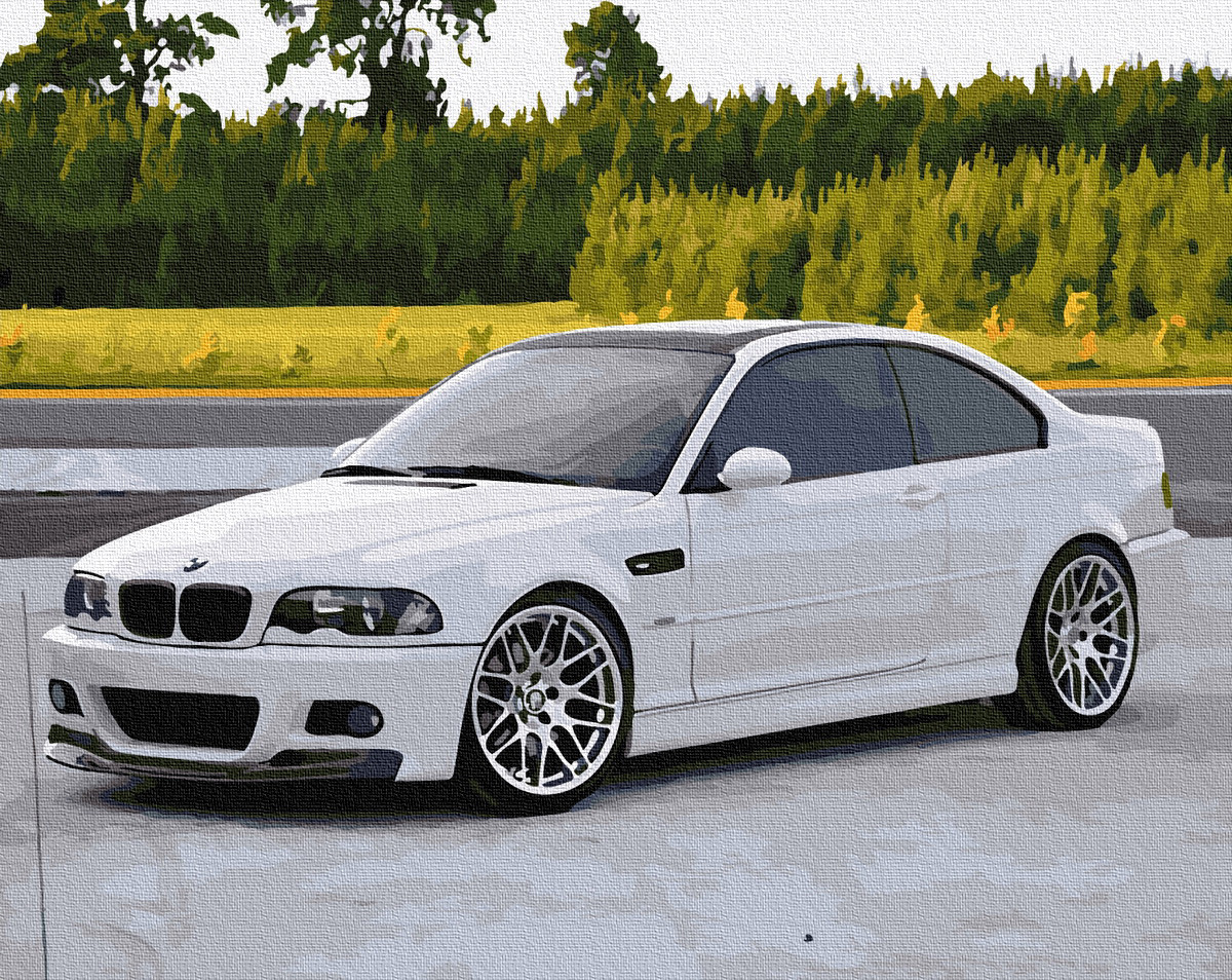 

Картина по номерам BrushMe GX33801 40*50 cм Белый bmw