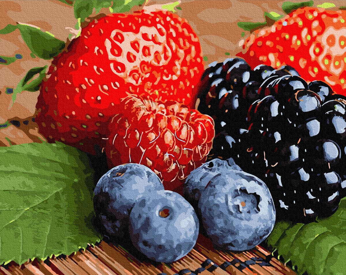 

Картина по номерам BrushMe GX34290 40*50 cм Ягодный натюрморт