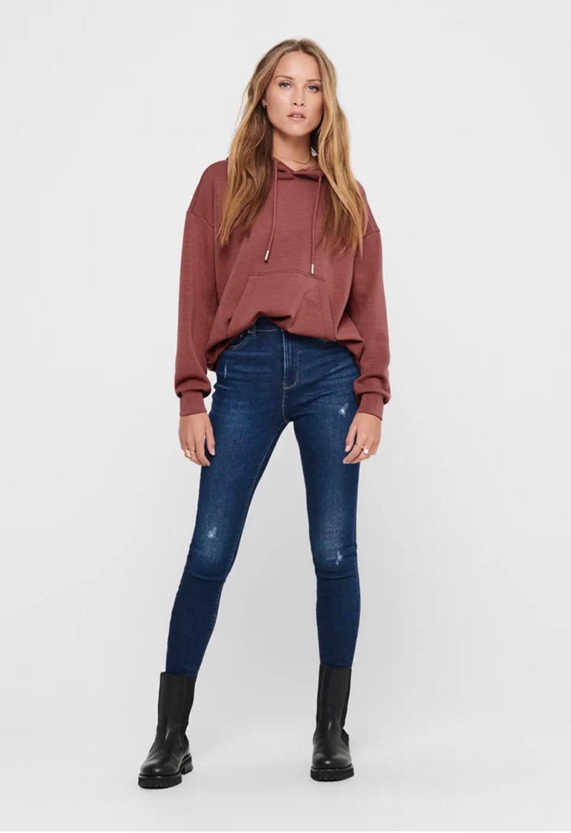 

Толстовка ONLY SCARLETT L/S HOOD SWT 15210677 Apple Butter L розовый