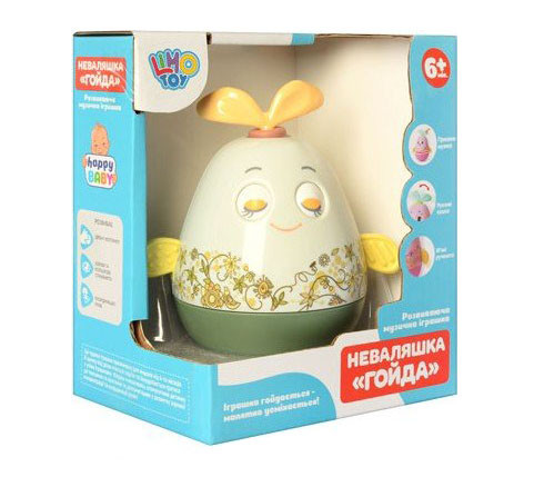 

Игрушка-неваляшка Limo Toy 3133 подвижные глазки и бантик зеленая (19390010)