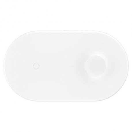 

Беспроводное зарядное устройство Baseus 2 in 1 Wireless Charger White (BSWC-P19)
