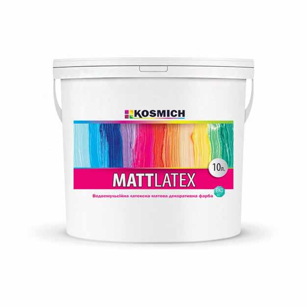 

Водоемульсійна латексна матова декоративна фарба KOSMICH Matt Latex 10 л (101008)