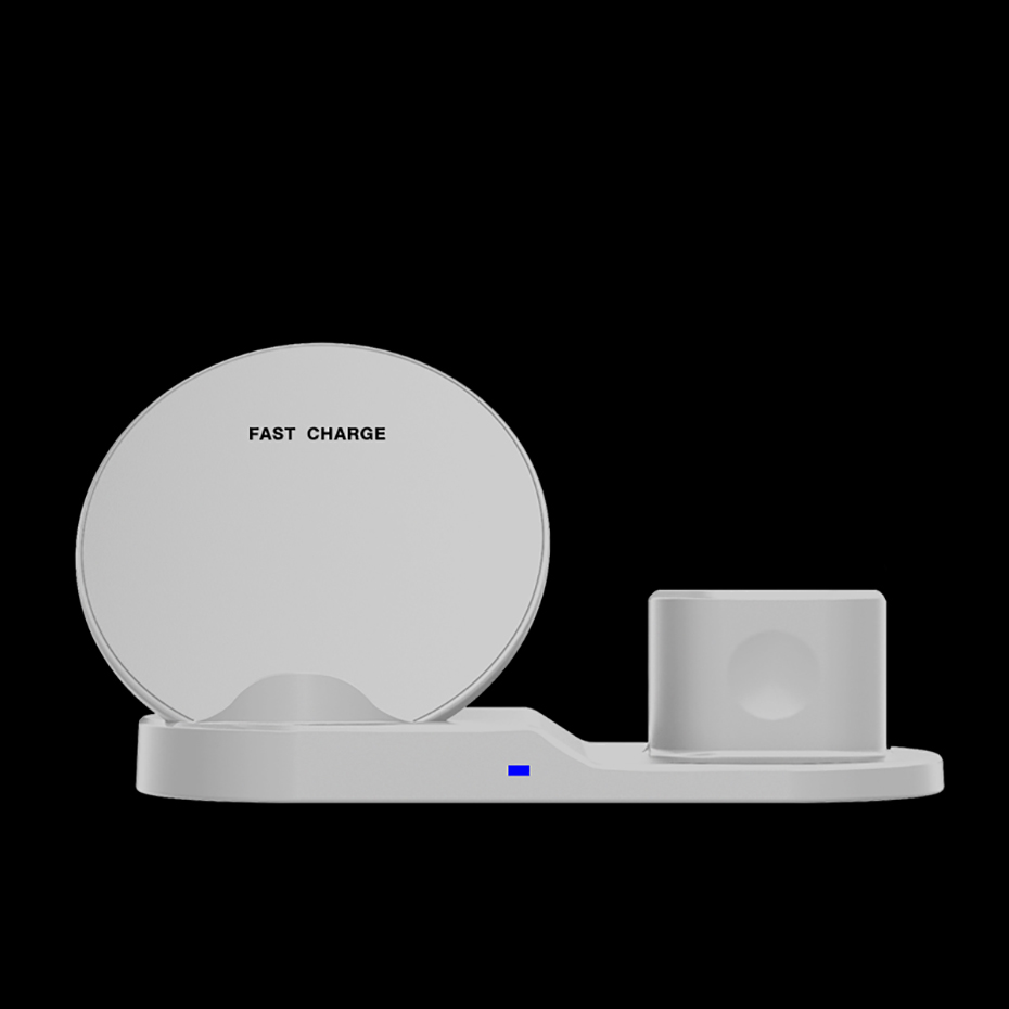 

Беспроводное зарядное устройство 3в1 док станция для Apple устройств Qi Fast Charging White