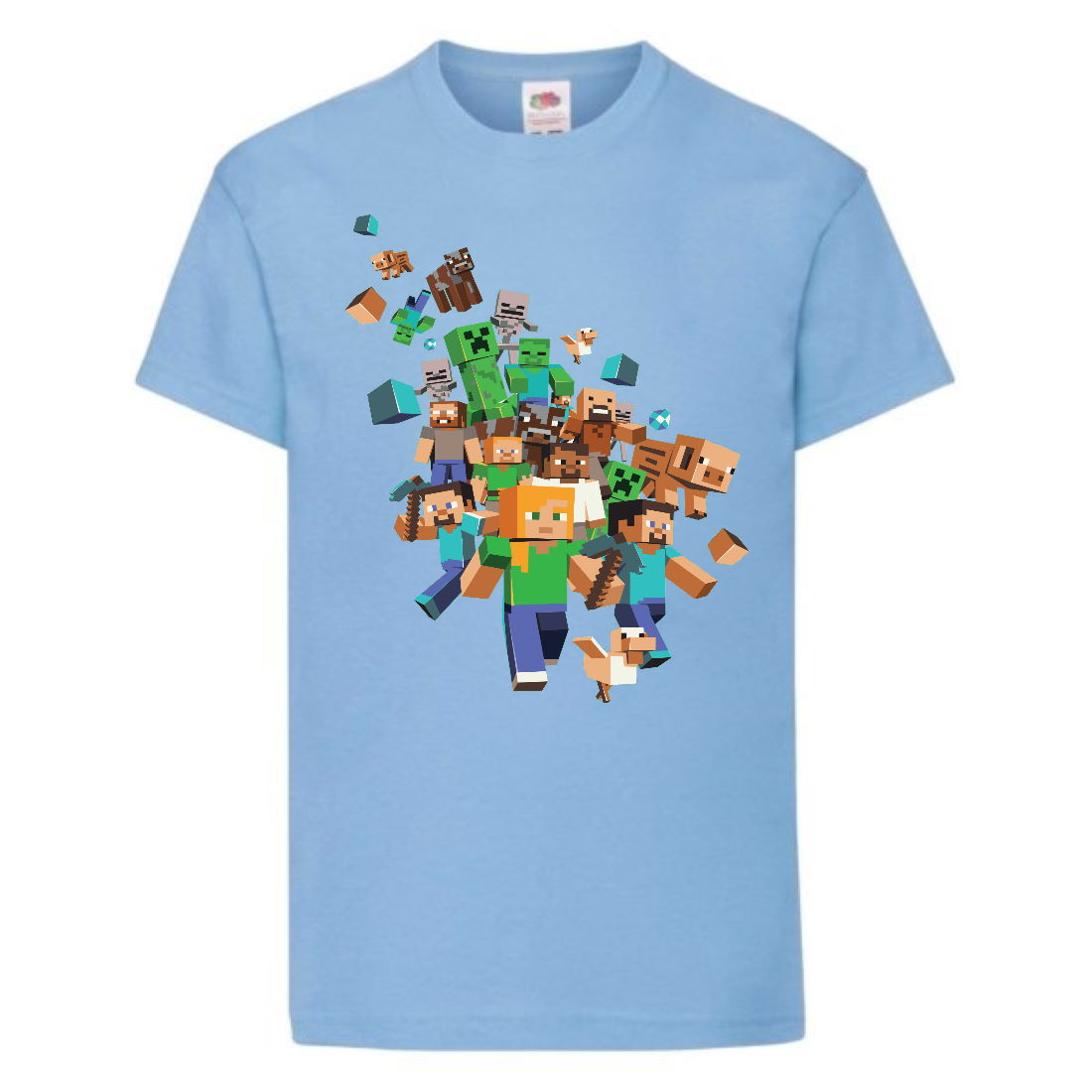

Футболка детская Майнкрафт 005 (Minecraft) голубая (MNKT lbl 005) 116 см