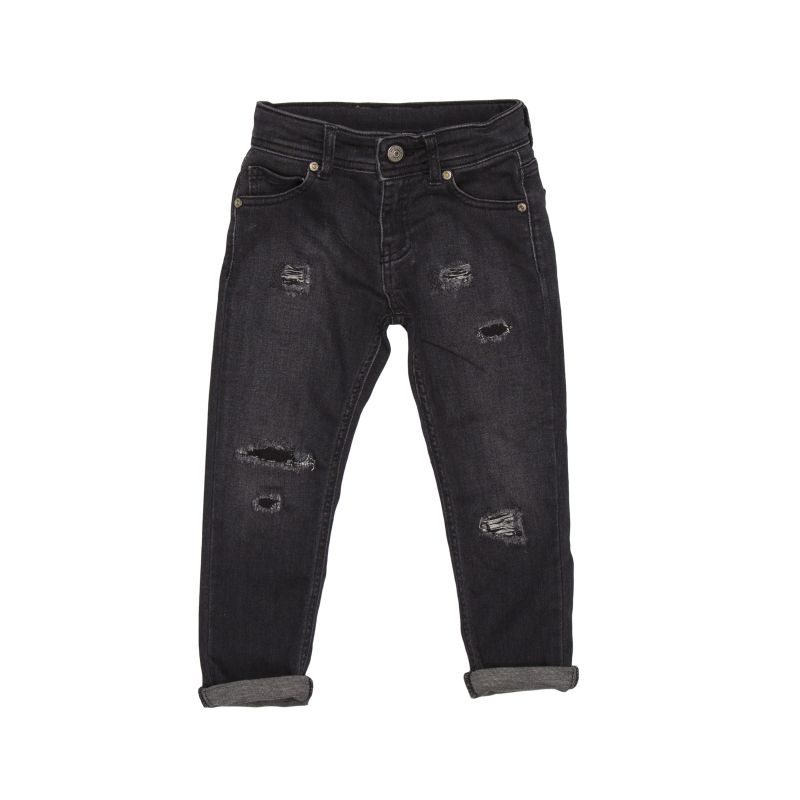 

«Рваные» джинсы PLEASE KIDS 128 см Черный PH26L79B/0093