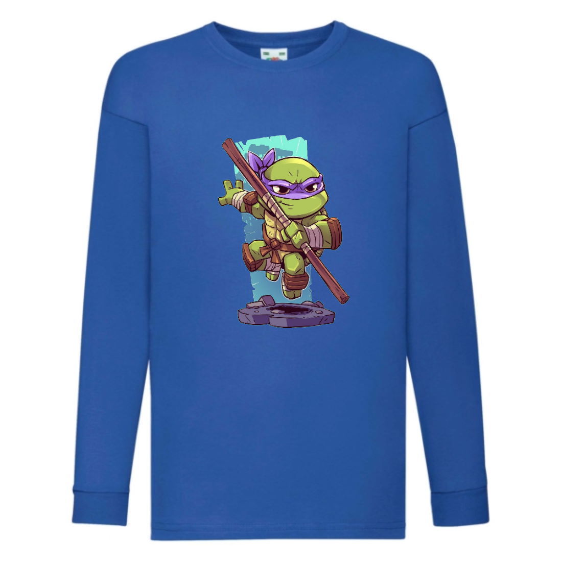 

Лонгслив реглан Черепашки Ниндзя 0014 (Ninja Turtles) синий (NTR blu 0014) 104 см
