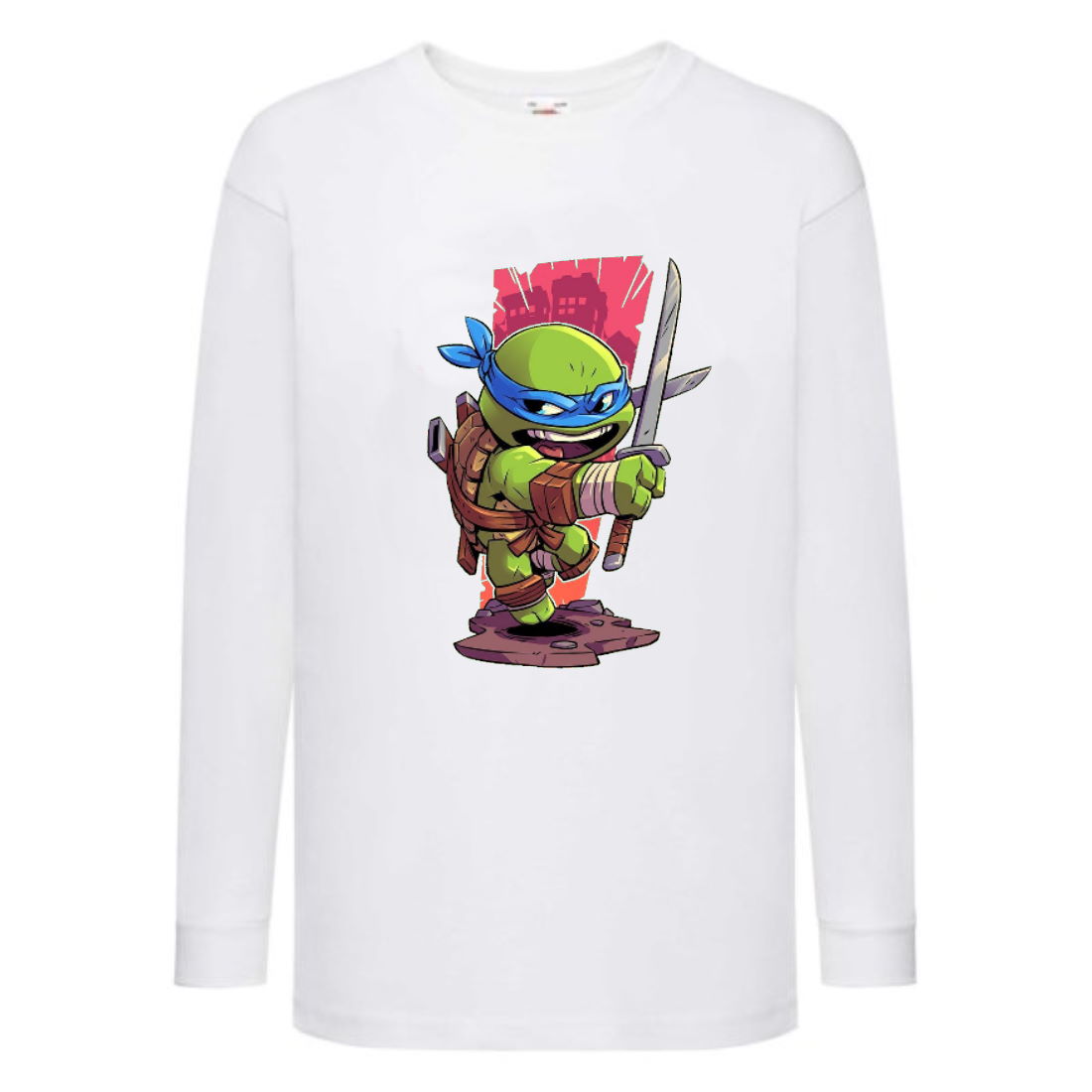 

Лонгслив реглан Черепашки Ниндзя 0017 (Ninja Turtles) белый (NTR wh 0017) 128 см