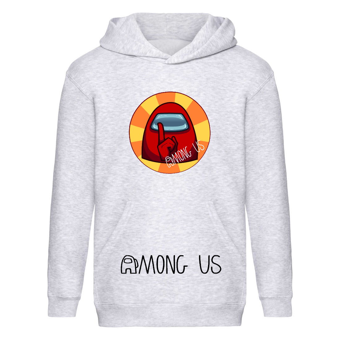 

Худи детская Амонг ас 009 (Among us) серая (AMU gry 009) 152 см