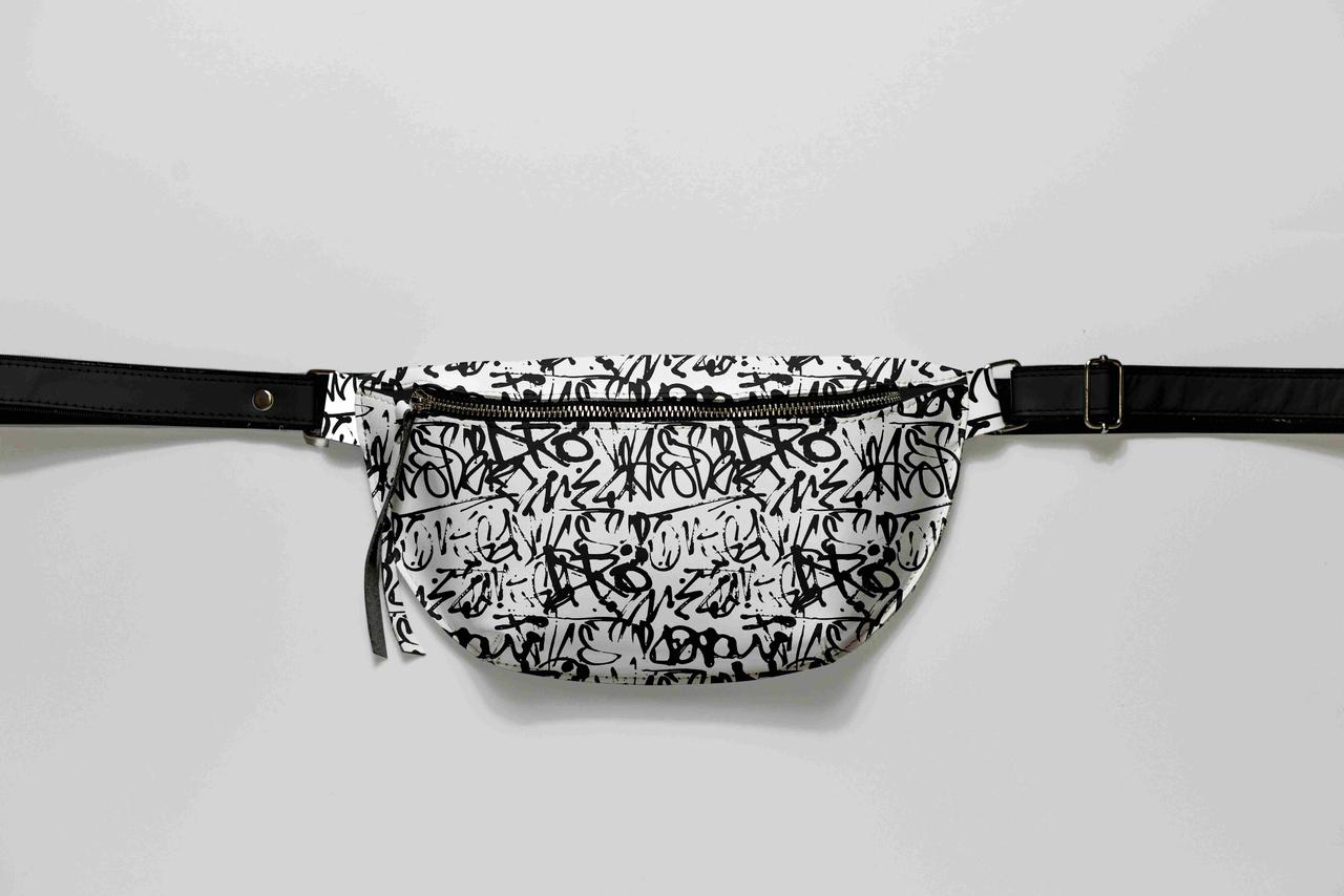 

Поясная сумка бананка WHITE Kanda WALL