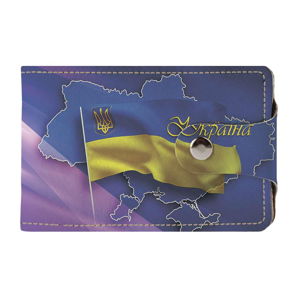 

Визитница Fisher Gifts Duo 08 Флаг с картой Украины экокожа