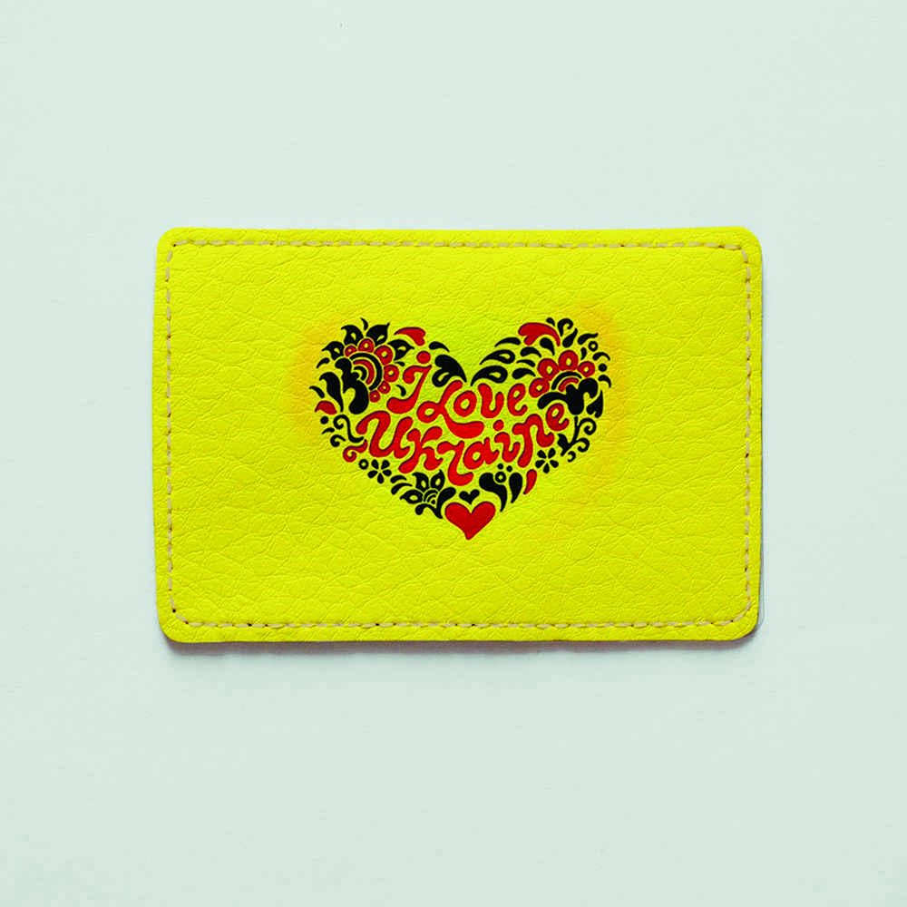 

Картхолдер Fisher Gifts Uno 754 I love Ukraine сердце экокожа