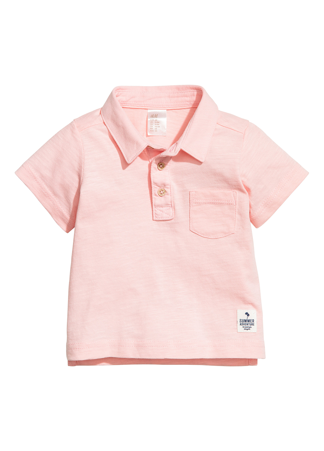 

футболка H&M kids 5hm03200240 68 см Светло-розовый 2000000379982