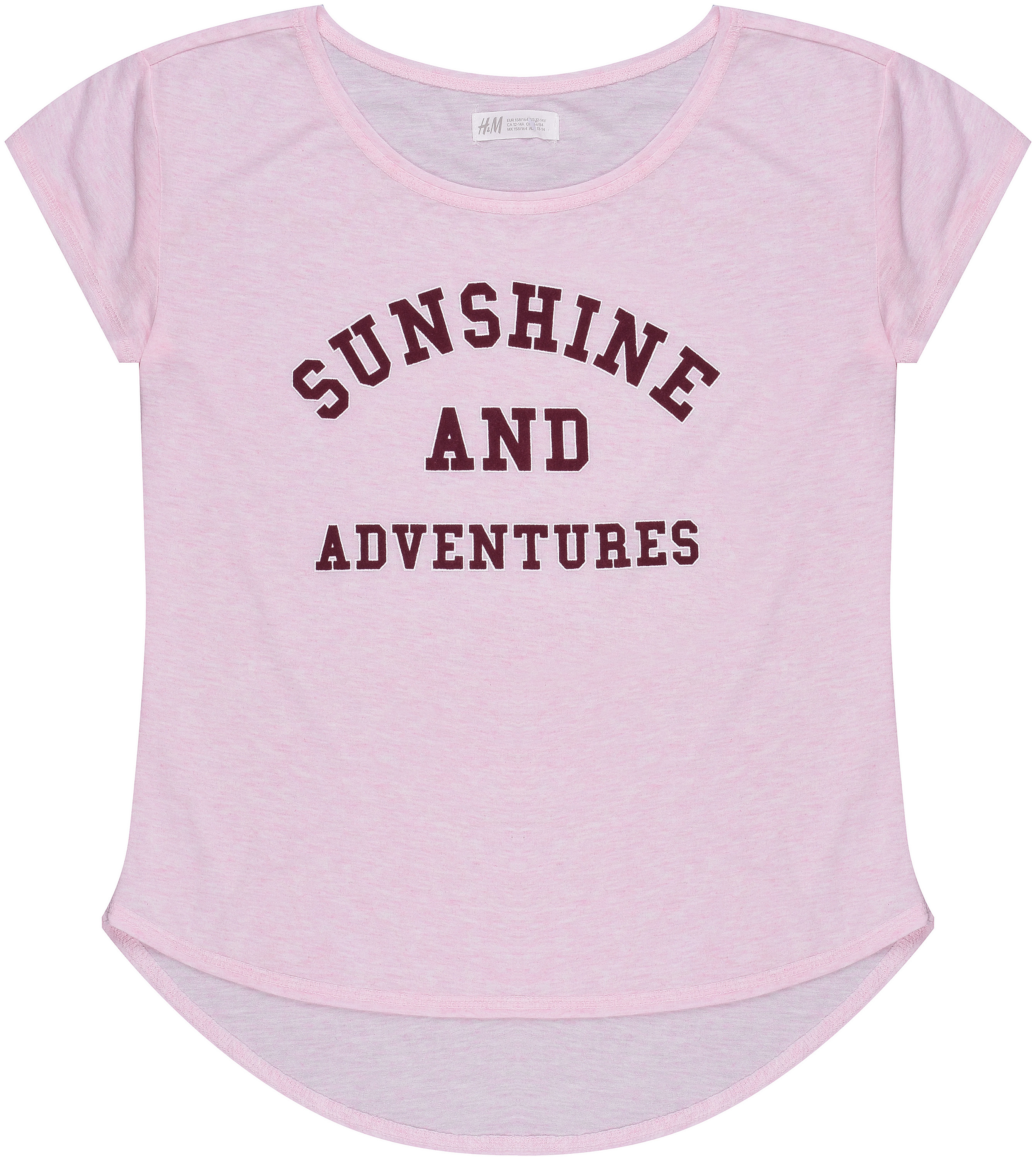 

футболка H&M kids 5hm01120351 158/164 см Светло-розовый 2000000369082