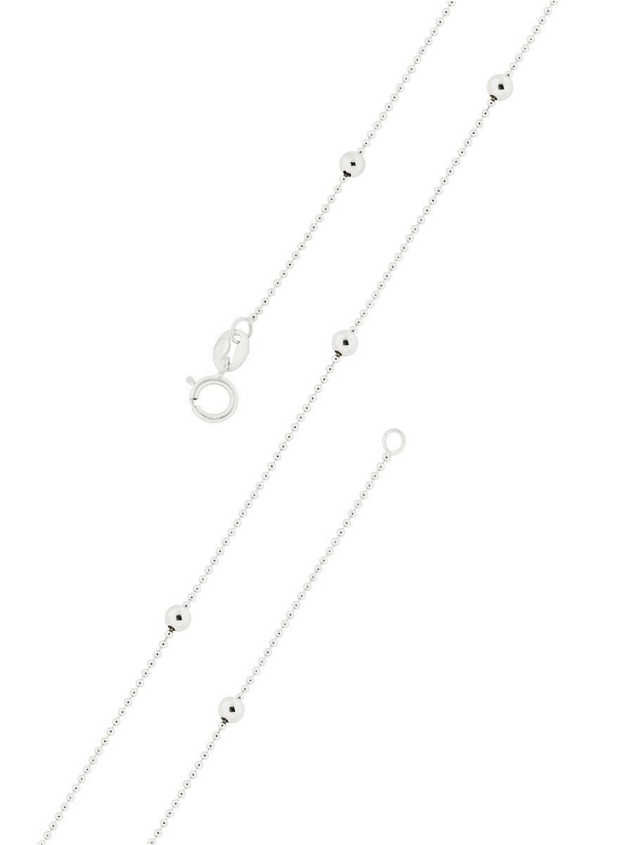 

Серебряная цепочка с шариками 45см 75046