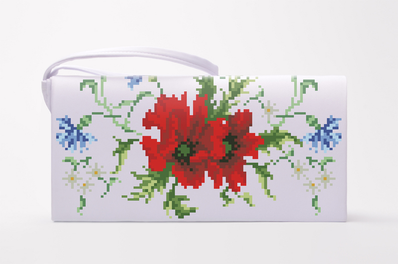 

Набір для вишивки нитками Барвиста Вишиванка заготовки пошитого клатча Ніжні маки, волошки, колоски (КЛ026лБ1301i)