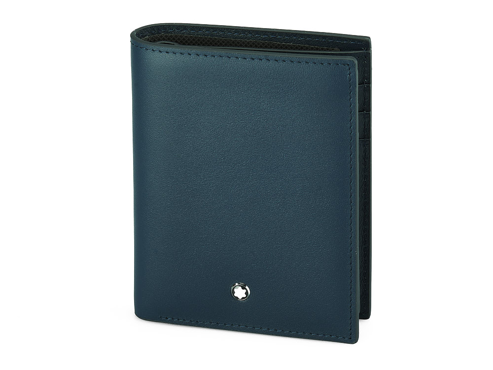 

Мужское портмоне на два отделения Мont Blanc 8848B Blue синий