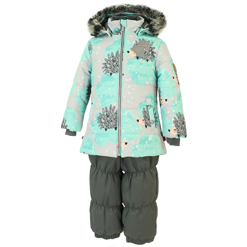 

Комплект для девочек Хуппа Huppa Novalla мята c принтом/серый, размер 86 (45020030-83226-086)