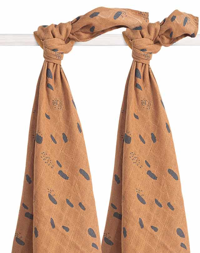 

Набор муслиновых пеленок Jollein Жоллейн Caramel Spot 115×115 см 2 шт (535-852-65346)