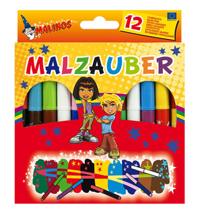 

Волшебные фломастеры Малинос Malinos Malzauber меняющие цвет 12 шт (MA-300005)