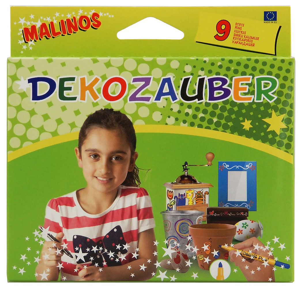 

Фломастеры для декорирования Малинос Malinos Dekozauber нестираемые 9 шт (MA-300034)