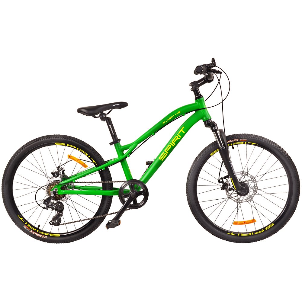 

Велосипед Spirit Flash 4.2 24", рама Uni, зелёный/матовый, 2021