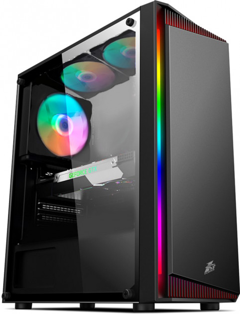 

Корпус 1stPlayer RB-4-3G6-BK Black без БП