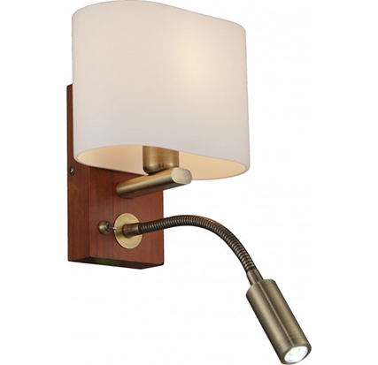 

Бра INL-3095W-02 Antique brass & Walnut