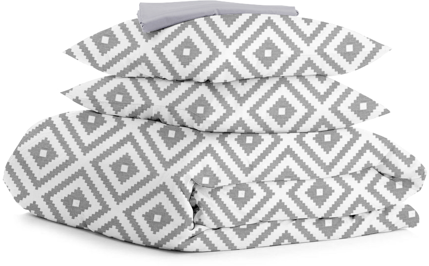 

Комплект натурального постельного белья Cosas Семейный OrnamentGrey_Grey