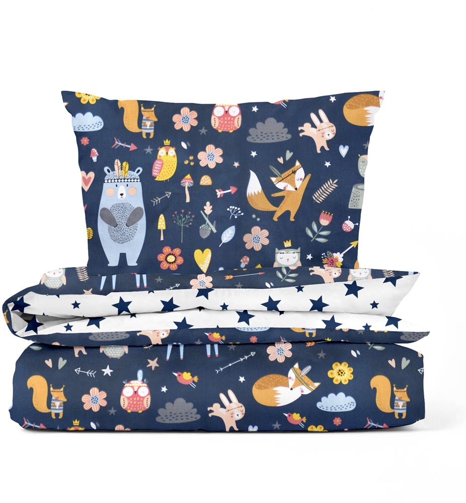 

Комплект Cosas Пододеяльник 110х140 + наволочка 60х40 Animals-Indi_Blue