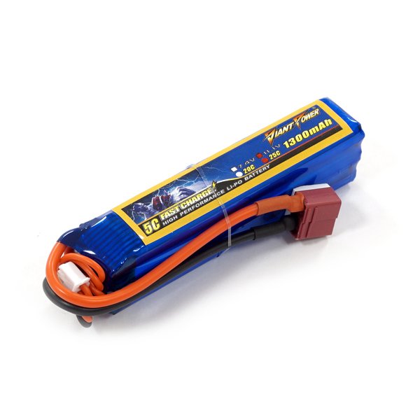 

Аккумулятор для страйкбола Dinogy Giant Power LiPO 11,1В 1300мАч 3S 25C 24х20х96мм 87,2г T-Plug (DAS-3S751890C-T)
