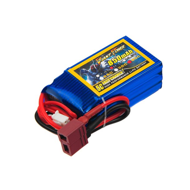 

Аккумулятор Giant Power Li-Pol 850mAh 11.1V 3S 50C 21x30x54мм T-Plug