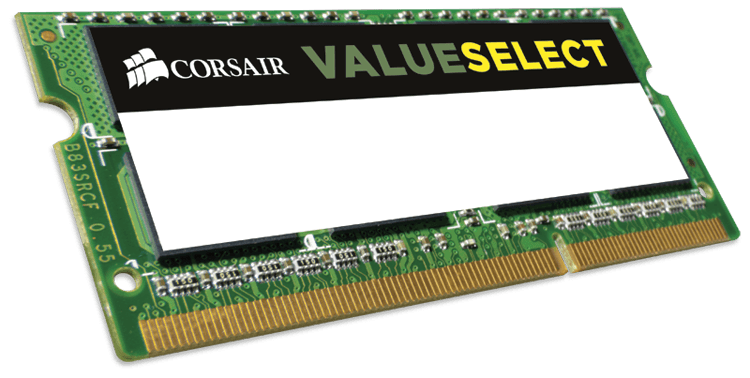 

Модуль памяти SO-DIMM 4GB/1600 DDR3L Corsair ValueSelect (CMSO4GX3M1C1600C11)
