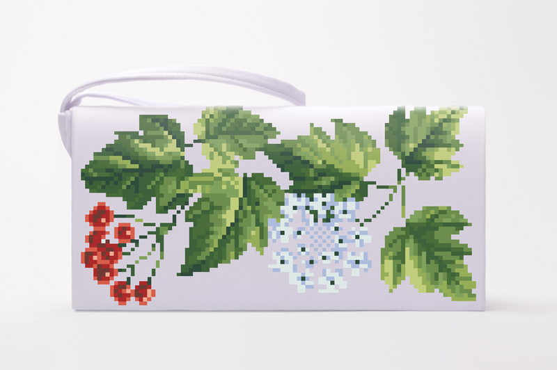 

Набір для вишивки нитками Барвиста Вишиванка заготовки пошитого клатча Цвіт калини (КЛ016дБ1301i)