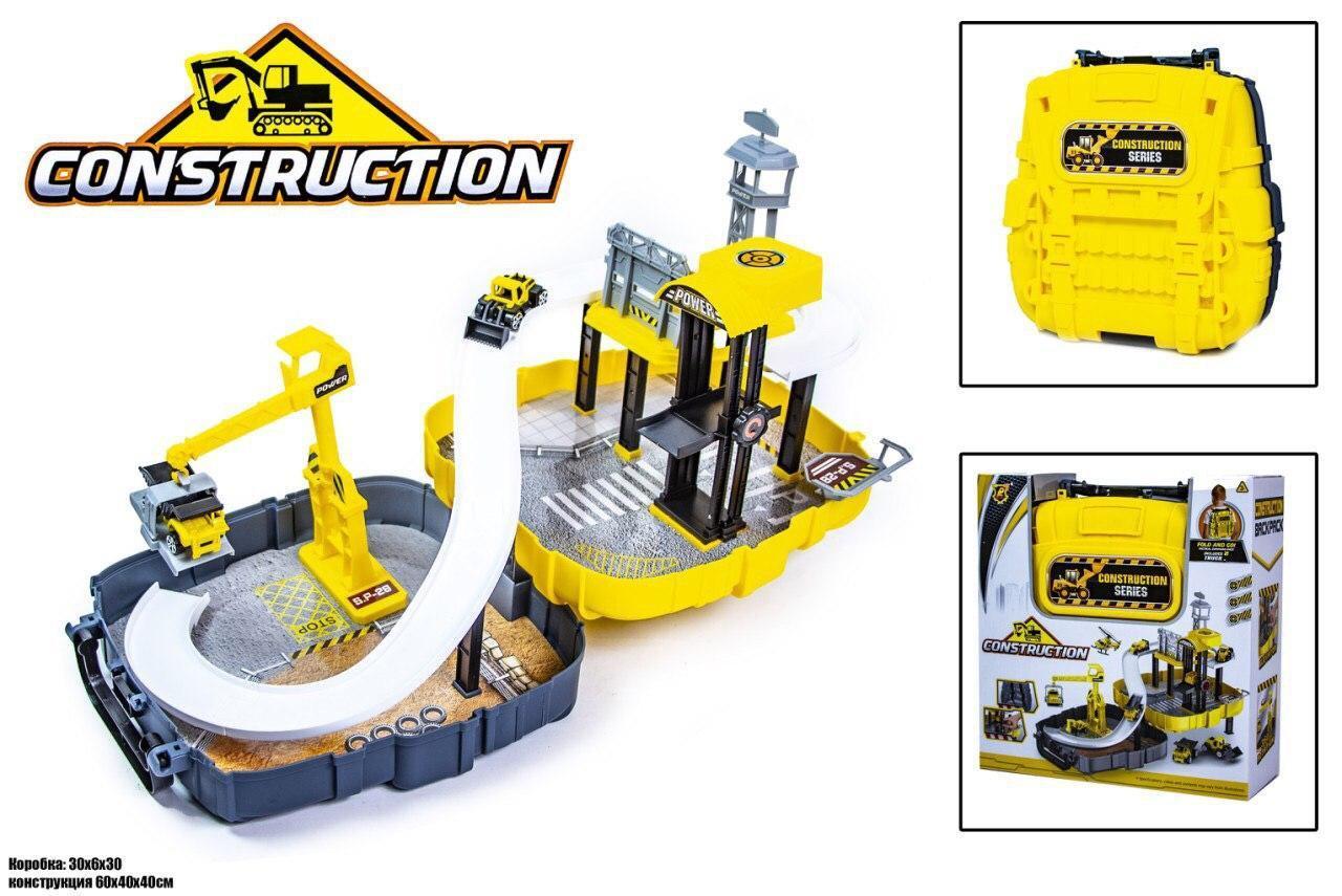 

Набор-чемодан строительная площадка P866-A, конструктор строительство дома с моделями и спец. техникой