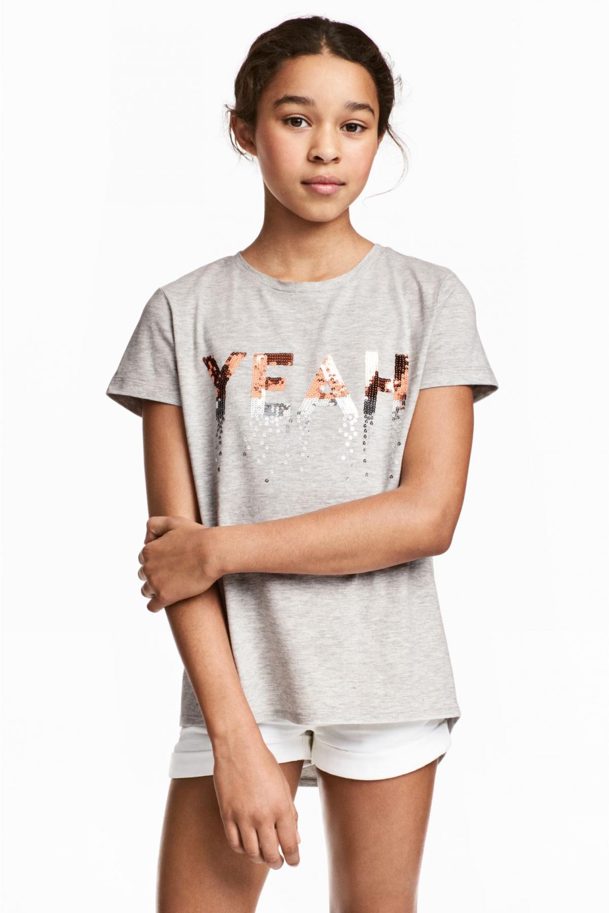 

Футболка H&M 134-140 (8-10y) Серая (5310-0476398011)